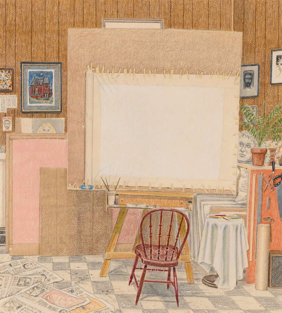 Herzl Kashetsky, Awaiting the First Touch, 1982, Coloured pencil on paper, Collection of the Canada Council Art Bank, Ottawa. Photo credit: Brandon Clarida Image Services.